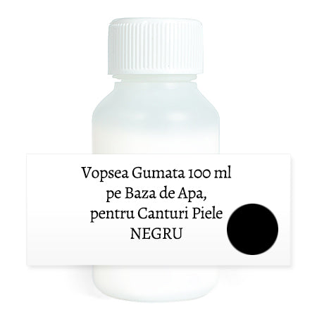 Vopsea Profesionala pentru Canturi Piele, Lichida, Neagra 100 ml