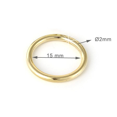 Inel Rotund 1.5 cm Culoare Auriu Deschis