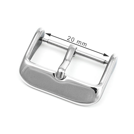 Catarama de Inox pentru Curea de Ceas, 20 mm, Ac 2 mm, Argintie