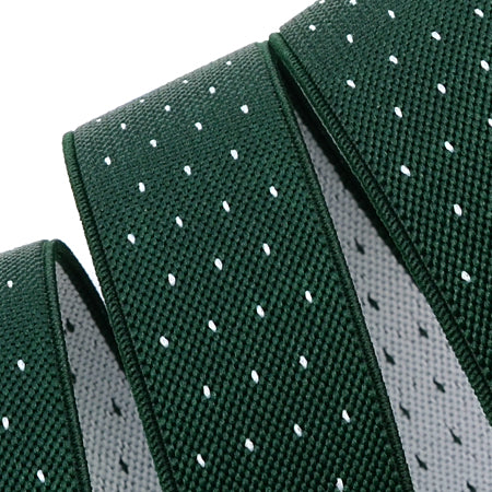 1 Metru Banda Elastica Premium 25 mm, Verde Inchis / Alb