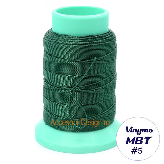 Vinymo MBT #5 Verde 113, Ata 0.5 mm pentru Cusut Piele, 100 m