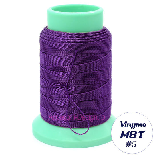 Vinymo MBT #5 Mov 180, Ata 0.5 mm pentru Cusut Piele, 100 m