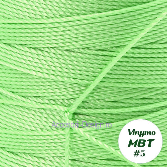 Vinymo MBT #5 Verde Deschis 52, Ata 0.5 mm pentru Cusut Piele, 100 m