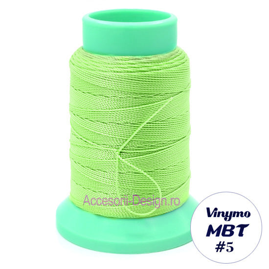 Vinymo MBT #5 Verde Deschis 52, Ata 0.5 mm pentru Cusut Piele, 100 m