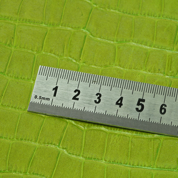 25x35 cm Piele Naturala Imprimeu Verde, Rigida, 1.2 mm