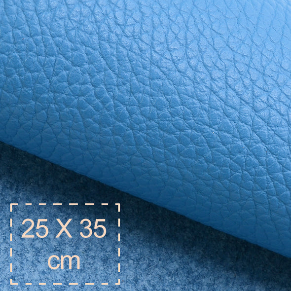 25x35 cm Piele Naturala Albastru Azur Bizonat, Moale, 1.5 mm