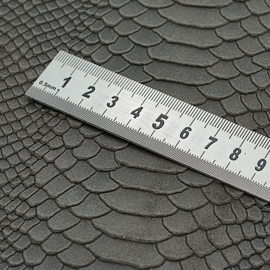 25x35 cm Piele Intoarsa Imprimeu Exotic Gri Inchis, Rigida, 1.5 mm
