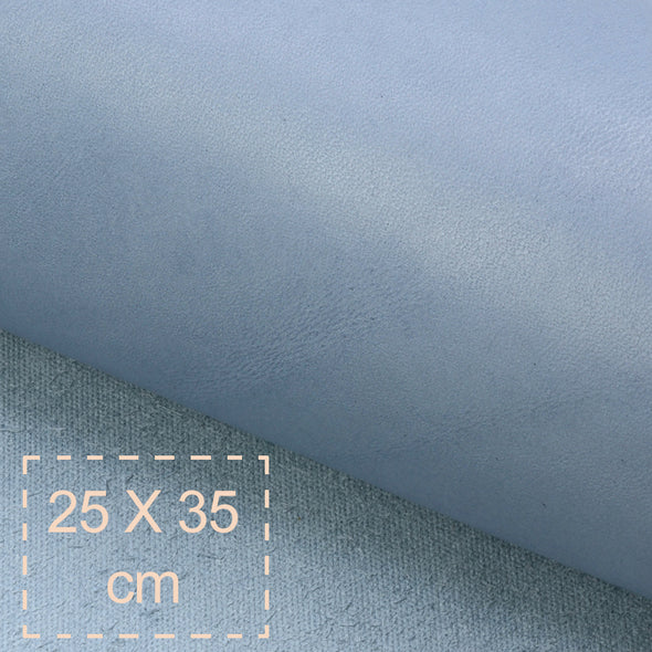 25x35 cm Piele Naturala Albastru Antichizat, Moale, 1.2 mm